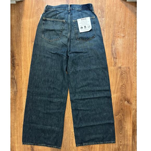 NWT Etica X Anthropologie Marley Ultra High Rise Baggy Jean in Terranea Size 29 - Picture 9 of 10